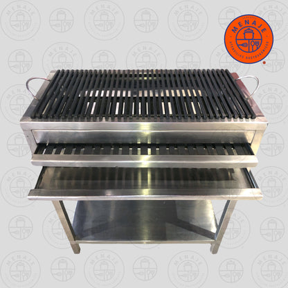 Asador Acero Inoxidable Rectangular Sin Tapa