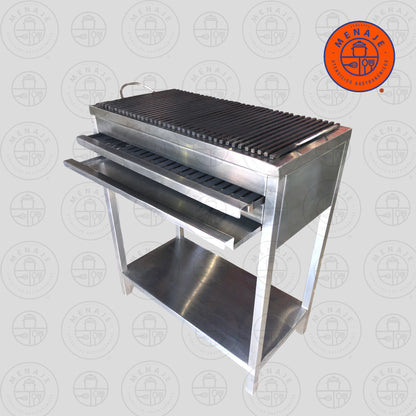 Asador Acero Inoxidable Rectangular Sin Tapa