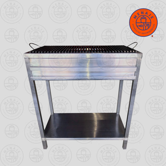 Asador Acero Inoxidable Rectangular Sin Tapa